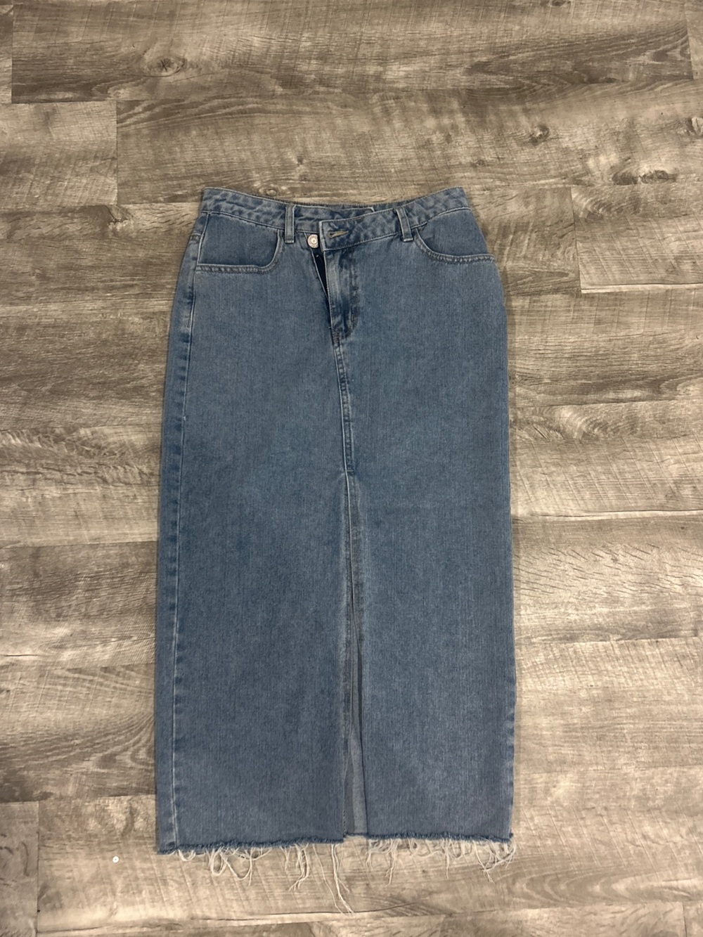 GAP Women's Blue Straight-Leg Denim Skirt